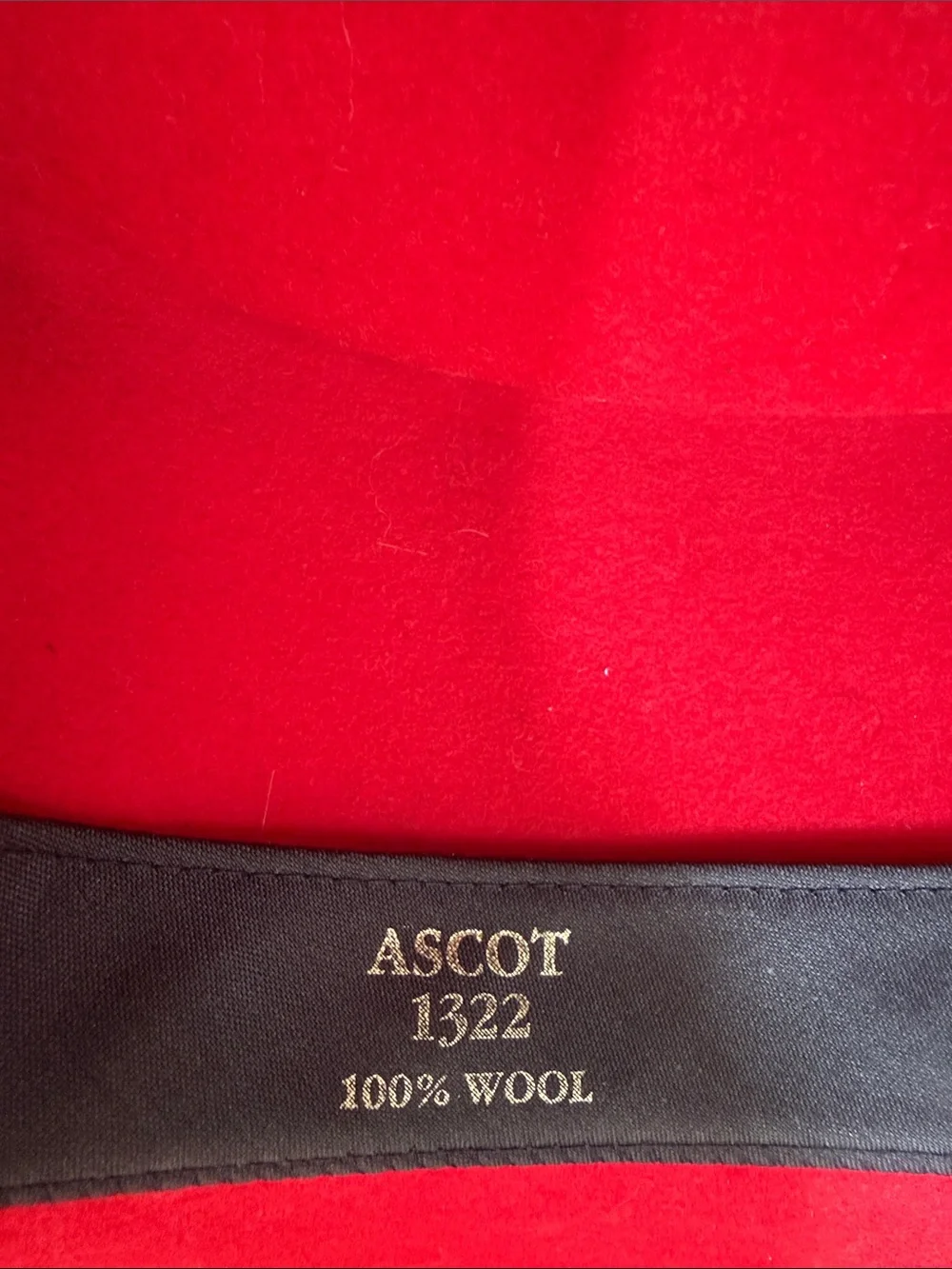 Outback Trading Company Red Fedora Ascott 1322. Wide-Brim-100% Wool Felt. Size L